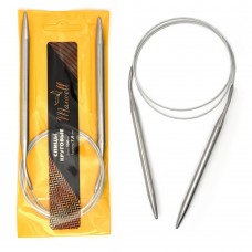 Спицы для вязания круговые Maxwell Gold, металлические на тросике 100-70 ?7,0 мм /100 см
