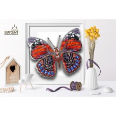 Набор для вышивки бисером 3-D БЛАГОВЕСТ Б-016 Бабочка Agrias Glaudina 12,5х11 см