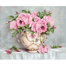Наборы для вышивания LUCA-S  G567 Розовые розы 27х22 см
