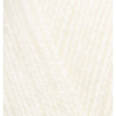 Пряжа для вязания Ализе Sekerim Bebe (100% акрил) 5х100г/350м цв.062 молочный