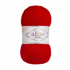 Пряжа для вязания Ализе My Baby (100% акрил) 5х50г/150м цв.056 красный