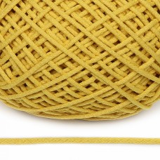 Шнур для вязания круглый х/б 06мм 60184/200 цв.желтый уп.200м