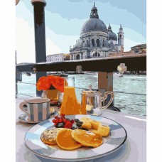 Картины по номерам Molly KHN0007 Утренний Завтрак в Венеции 40х50 см