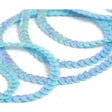Пайетки на нитях 6мм Cream Colour TBY-FLKU06-CC цв.0017 голубой уп.73.12м