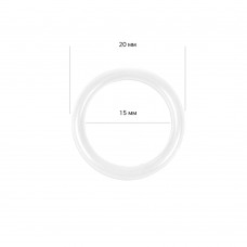 Кольцо для бюстгальтера пластик TBY-82607 d15мм, цв.белый, уп.100шт