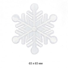 Термоаппликации вышитые TBY.S64 Снежинки уп.10шт 6,5х6,5 см