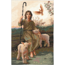 Набор для вышивания мулине НИТЕКС А-0032 Пастырь 22х34 см