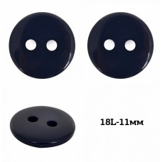 Пуговицы пластик TBY BT цв.330 синий, 18L-11мм, 2 прокола 150 шт