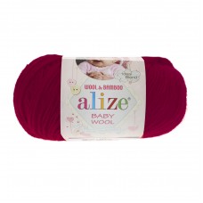 Пряжа для вязания Ализе Baby Wool (20% бамбук, 40% шерсть, 40% акрил) 10х50г/175м цв.390 вишня