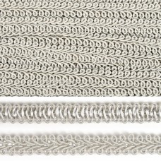 Тесьма TBY Шанель плетеная шир.12мм 0384-0016 цв.177 серый уп.18,28м