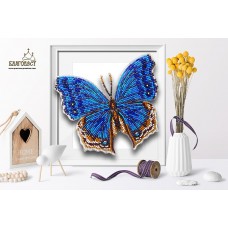 Набор для вышивки бисером 3-D БЛАГОВЕСТ Б-103 Бабочка Salamis Temora 14,5х13 см