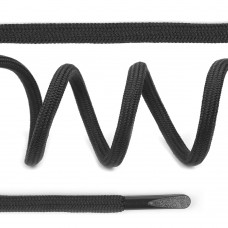 Шнурки круглые полиэфир 4 мм цв. т.серый F312  TBY 7290-0036, длина 130 см, упак. 50 шт