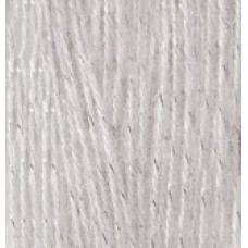 Пряжа для вязания Ализе Angora Gold Simli (5% металлик, 20% шерсть, 75% акрил) 5х100г/500м цв.168 белая зима