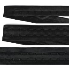 Крючки на ленте 2 ряда шир.40мм TBY-75361 цв.черный уп. 5м