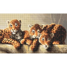 Набор для вышивания LETI  910 Леопарды 31х19 см