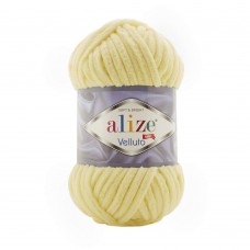 Пряжа для вязания Ализе Velluto (100% микрополиэстер) 5х100г/68м цв.013 св.лимон