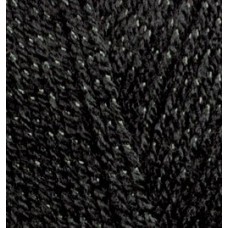Пряжа для вязания Ализе Sal simli (95% акрил, 5% металлик) 5х100г/460м цв.060 черный