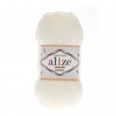 Пряжа для вязания Ализе Cotton Gold Hobby (55% хлопок, 45% акрил) 5х50г/165м цв.062 св.молочный