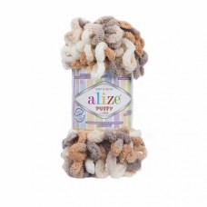 Пряжа для вязания Ализе Puffy color (100% микрополиэстер) 5х100г/9м цв.5926
