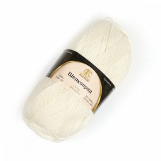 Пряжа для вязания КАМТ Шелкопряд (70% п/т шерсть, 30% искусственный шелк) 5х100г/300 цв.205 белый