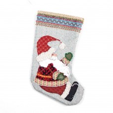Набор для шитья и вышивания носочек МП-8426 Дедушка мороз 19х30 см