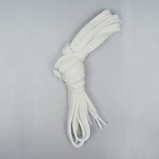 Шнурки плоские 10-12мм турецкое плетение дл.100см цв. белый (25 компл)