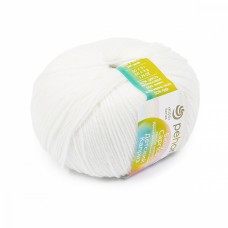 Пряжа для вязания ПЕХ Детский каприз (50% мериносовая шерсть, 50% фибра) 10х50г/225м цв.001 белый