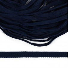 Шнур плоский полиэфир 10 мм турецкое плетение цв.010 т.синий уп.50 м