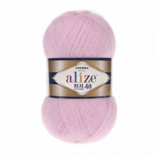 Пряжа для вязания Ализе Angora Real 40 (40% шерсть, 60% акрил) 5х100г/480м цв.185 розовый