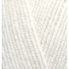 Пряжа для вязания Ализе LanaGold Fine (49% шерсть, 51% акрил) 5х100г/390м цв.062 молочный