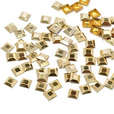 Стразы IDEAL термоклеевые металл HTF-4.1G 4х4 мм цв.золото уп.1400шт