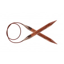 31085 Knit Pro Спицы круговые Ginger 3мм/80см, дерево, коричневый