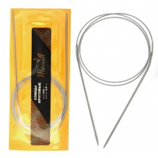 Спицы для вязания круговые Maxwell Gold, металлические на тросике 120-20 ?2,0 мм /120 см