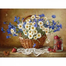 Картины мозаикой Molly KM0256 Бузин. Ромашковое настроение (39 цветов) 40х50 см