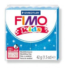 FIMO kids полимерная глина для детей, уп. 42г цв.блестящий синий, 8030-312