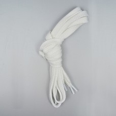 Шнурки плоские 10-12мм турецкое плетение дл.120см цв. белый (25 компл)