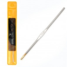 Крючки для вязания Maxwell односторонние с золотой головкой MAXW.7276, никель 2,75мм, 12см