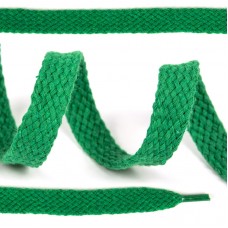 Шнурки плоские 15мм х/б дл.150см цв.018 св.зелёный (10 комп)
