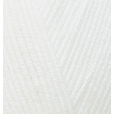 Пряжа для вязания Ализе Baby Best (90% акрил, 10% бамбук) 5х100г/240м цв.055 белый