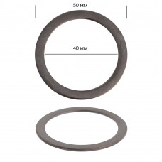 Кольцо металл TBY-2C1071.3 50мм (внутр. 40мм) цв. черный никель уп. 10шт