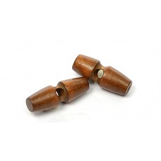 Пуговицы деревянные TBY BT.WD.069 цв.003 коричневый 56L-36мм, 1 прокол, 20 шт