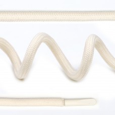 Шнурки круглые полиэфир 4 мм цв.молочный F103  TBY 7290-0036, длина 130 см, упак. 50 шт