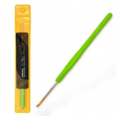 Крючки для вязания Maxwell односторонние с золотой головкой MAXW.8206, 2,5 мм, никель/зеленый