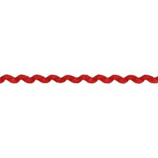 Тесьма плетеная вьюнчик (МЕТАНИТ) С-2914 (3621) г17 шир.7мм (5мм) рис.8657 цв.024 красный уп.20м