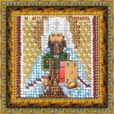 Рисунок на ткани Вышивальная мозаика  4080 Икона Св. Мученик Вениамин 6,5х6,5 см