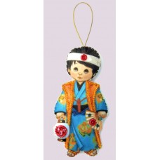 Наборы для вышивания декоративных игрушек BUTTERFLY  F078 Кукла. Япония - М