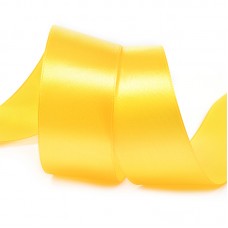 Лента атласная 1 1/2 (38мм) цв.3016 т.желтый IDEAL уп.27,4 м