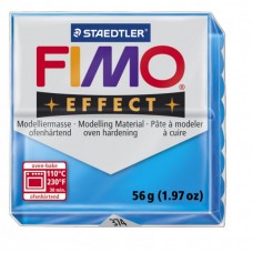 FIMO Effect полимерная глина, запекаемая в печке, уп. 56г цв.полупрозрачный синий 8020-374