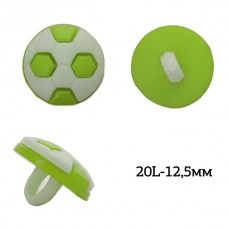Пуговицы пластик Мячик TBY.P-2820 цв.08 зеленый 20L-12,5мм, на ножке, 50 шт