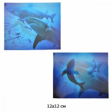 Термоаппликации 3D (интерактивные) TBY.3D25 Акулы 11,8х10см, уп.5шт